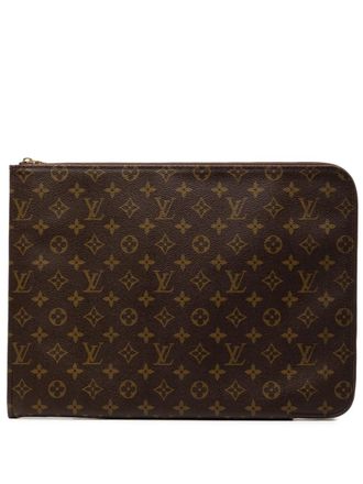 Louis Vuitton 1996 Monogram Poche Documents Portfolio business bag - Marrone