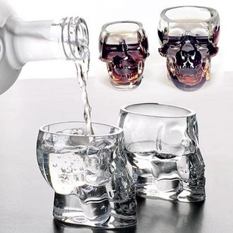 Trade Shop Vaso De Chupito Vaso De Chupito Con Silueta De Calavera Vodka Whisky