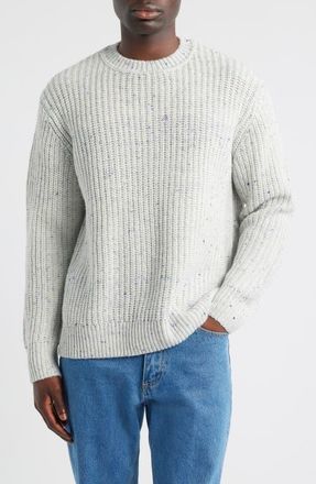 Wax London Wilde Chunky Wool Blend Rib Sweater in Multi Grey at Nordstrom, Size Xx-Large