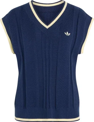 adidas (WMNS) adidas Cable Knit Vest Asia SIzing Night Indigo KT1861