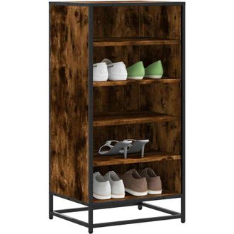vidaXL Scarpiera Rovere Fumo 48x38x97,5 cm in Legno Multistrato - Vidaxl