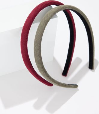 Talbots Corduroy Headband 2-Pack - Burnt Olive - 001 Talbots