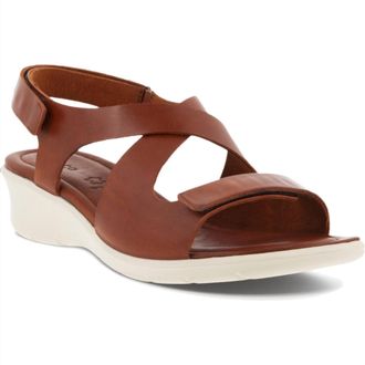 Ecco Womens Felicia Cross Sandal In Cognac