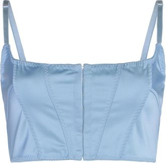 ANNA OCTOBER Top Cropped - Dames - Tops zonder mouwen - Blauw - M - Polyester - Tops