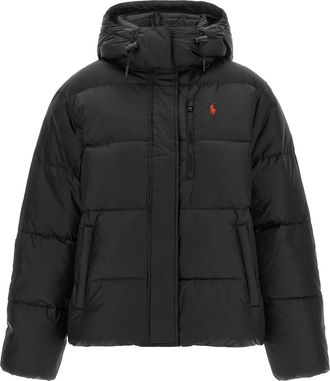 Polo Ralph Lauren Mid-Weight Donsjack - Dames - Jassen - Zwart - Maat: L Zijde