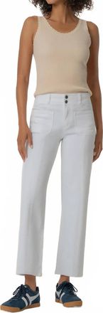Kut from the Kloth Charlotte High Rise Straight Leg Jeans In White