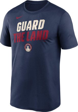 Nike Cleveland Guardians City Connect Team Phrase Script Nike Mens Dri-FIT MLB T-Shirt in Blue | NKGK44BGUA-TG9