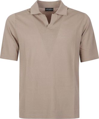 Ballantyne Minimalist Cotton V-Neck Polo Shirt