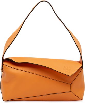 Loewe Pre-owned Womens Calfskin Puzzle Hobo - Orange Leather - One Size