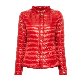 Herno Down Jackets, female, Red, Size: 3XL Elena Down Jacket