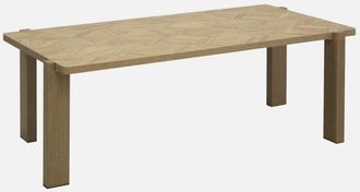 Sweeek Mesa De Centro Vintage Rectangular Decorada Con Efecto De Madera En Espiga