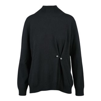 Fabiana Filippi Pullover Lupetto - Dames - Ronde hals truien - Zwart - S - Wol - Truien & Vesten