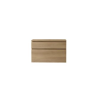 Tikamoon Mueble para lavabo de roble macizo de 80 cm