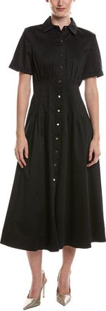 Anne Klein Solid Midi Shirtdress