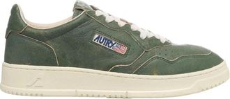 Autry Vintage Groene Leren Sneakers - Heren - Sneakers - Groen - 44 EU - Leer - Schoenen