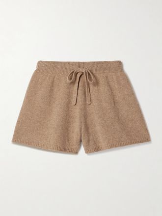 The Elder Statesman Shorts In Cashmere - Marrone