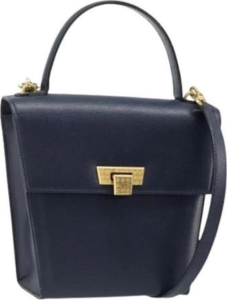 Dior Pre-owned Vintage Shoulder Bag - Dames - Vintage Handtas - Blauw - ONE Size - Leer - Vintage
