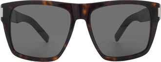 Saint Laurent Grey Square Ladies Sunglasses SL 424 002 56