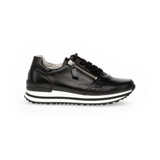 Gabor Schoenen, Dames, Zwart, 42 EU, Leer, Vienna Sneaker