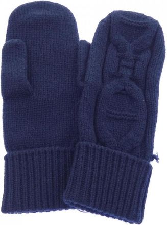 Herm&egrave;s Navy Cashmere Warm Gloves (Pre-Owned)