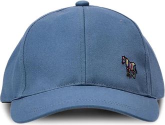 Paul Smith zebra-embroidered cotton cap - men - Cotton - One Size - Blue
