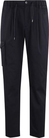 Herno Tailored Blue Pants With Elastic Waistband
