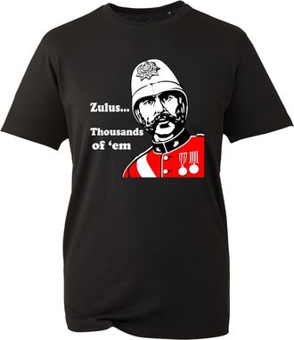Generic Novelty Zulu Movie Fan T-Shirt, Thousands of Them Battle Scene Retro Tribute Shirt, Private Soldier Hook Inspired Tee (Black, 4XL)