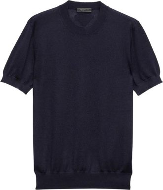 Prada T-shirt girocollo in cashmere - Blu