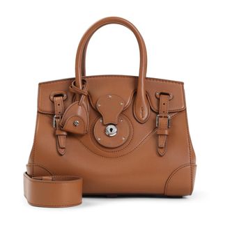 Ralph Lauren Handbags, female, Brown, ONE SIZE, Ricky 27 Calf Leather Handbag