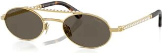 Chanel Ovale zonnebril - Dames - Accessoires - Geel - Maat: 50 MM