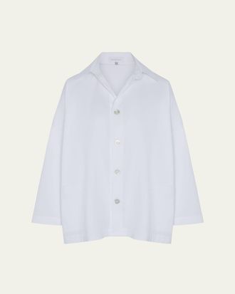 Eskandar Wide Button-Down Shirt
