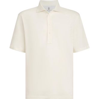 Brunello Cucinelli Jersey polo shirt in Panama at Nordstrom, Size Xxx-Large Eu