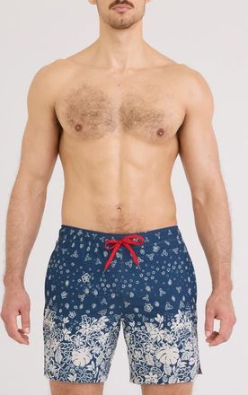 Saxx Oh Buoy 2N1 7-Inch Volley Swim Trunks in Bandana Tropic-Ind at Nordstrom, Size Xx-Large