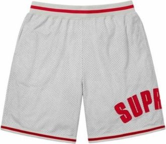 SUPREME Ultrasuede mesh short Grey Red SUP-SS24-211