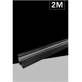 Trade Shop Trade Shop Traesio - Trade Shop - Binario Trifase Bianco Nero Da 2 Metri Sistema Di Illuminazione Faretto Gf016-2m - Negro