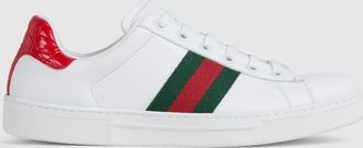 Gucci Womens Gucci Ace Sneaker, White, Leather