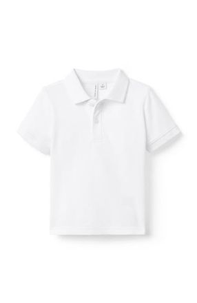 Janie and Jack The Classic Uniform Pique Polo in White at Nordstrom, Size 18-24M