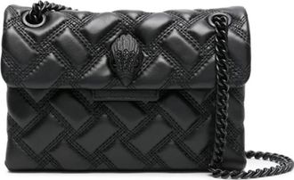 Kurt Geiger Mini Kensington Drench Bag - Dames - Schoudertassen - Zwart - ONE Size - Leer - Tassen