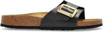Birkenstock Catalina Cushion Buckle Slides - Dames - Sandalen - Zwart - 37 EU - Leer - Schoenen