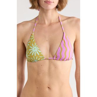 Billabong Sun Fired Remi Triangle Bikini Top in Moss at Nordstrom Rack, Size Small