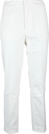Dondup Katoenmix Ariel Broek - Dames - Chinos - Wit - 2XL - Katoen - Broeken