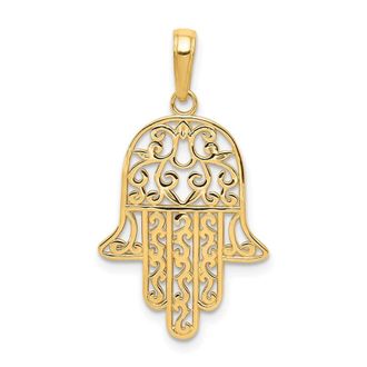 Diamond2Deal 10k Yellow Gold Chamseh Pendant