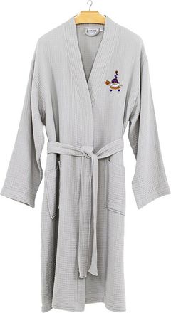 Linum Home Textiles Turkish Cotton Smyrna Hotel/Spa Embroidered Unisex Halloween Robe - Halloween Gnomes