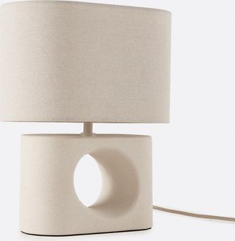 La Redoute Interieurs Tafellamp van keramiek en linnen, GANI