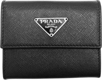 Prada Tweedehands leren portemonnees - Dames - Vintage Accessoires - Zwart - ONE Size - Vintage