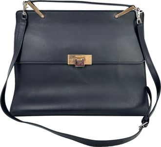 Balenciaga Balenciaga Medium Le Dix Cartable Top Handle Bag in zwart leer