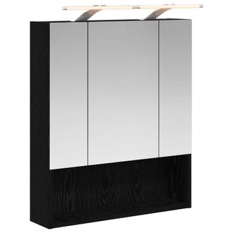 vidaXL Armario Con Espejo De Ba&ntilde;o Roble Negro 60 X 14.5 X 70 Cm Vidaxl