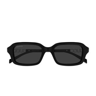 Gucci Rechthoekige Zonnebril - unisex - Zonnebrillen - Zwart - 50 MM - Accessoires