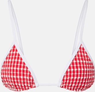 JADE Swim Via gingham bikini top