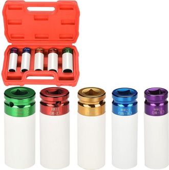 OEM Juego De Vasos Para Destornillador De Impacto - 15/17/19/21/22 Mm, Accesorio Para Cambio De Neum&aacute;ticos